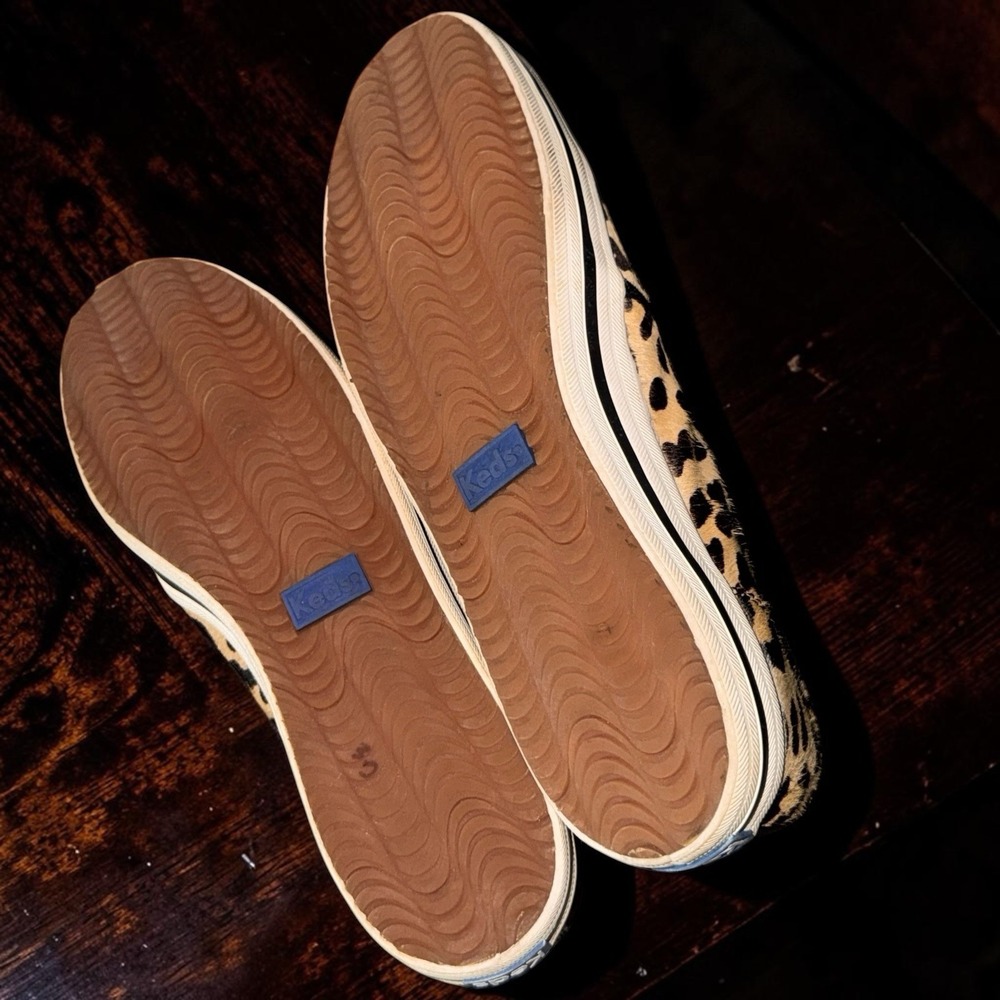 Keds x Kate Spade New York Double Decker Leopard Print Calf  Slip on sneakers 9 - Picture 7 of 16